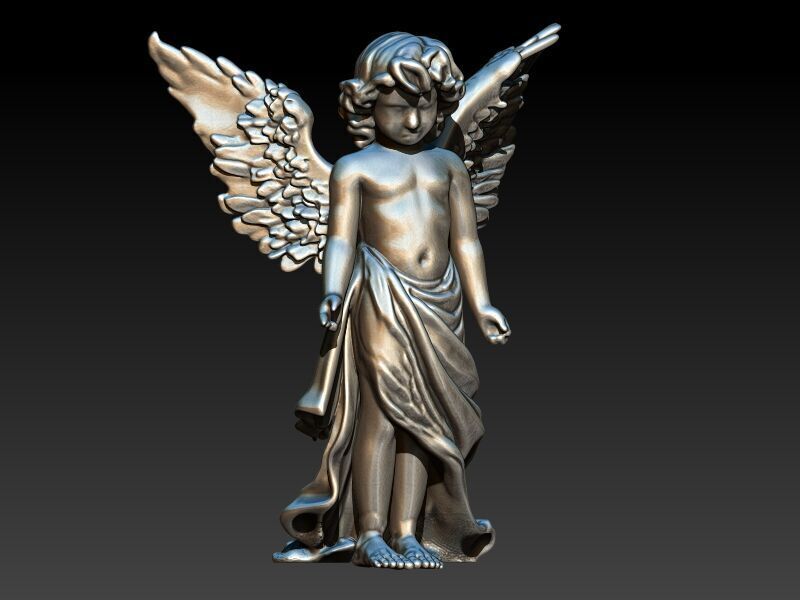 baby angel pendant necklace Charm bracelet Jewelry 3D print model_1