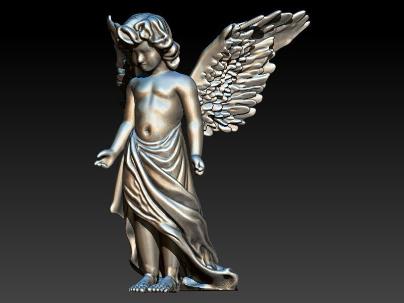 baby angel pendant necklace Charm bracelet Jewelry 3D print model_10