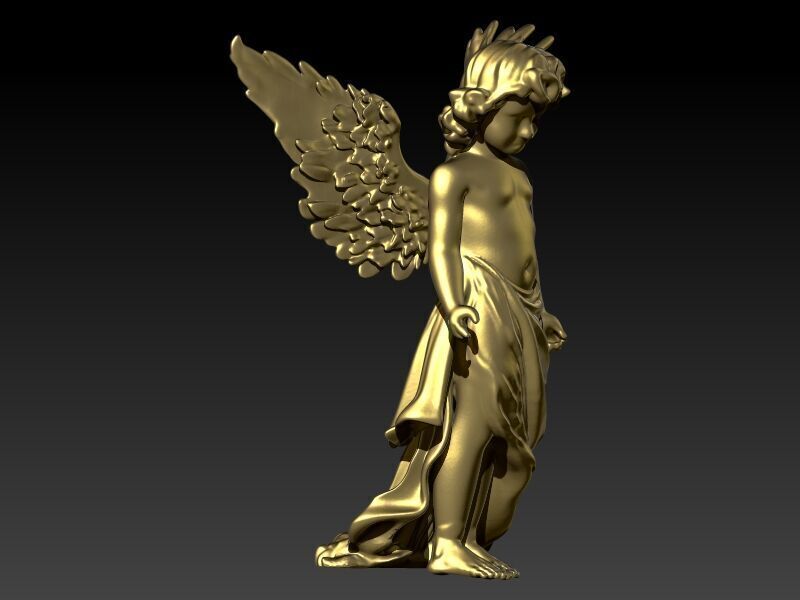 baby angel pendant necklace Charm bracelet Jewelry 3D print model_4