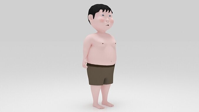 Lie Rigged  Low-poly 3D model