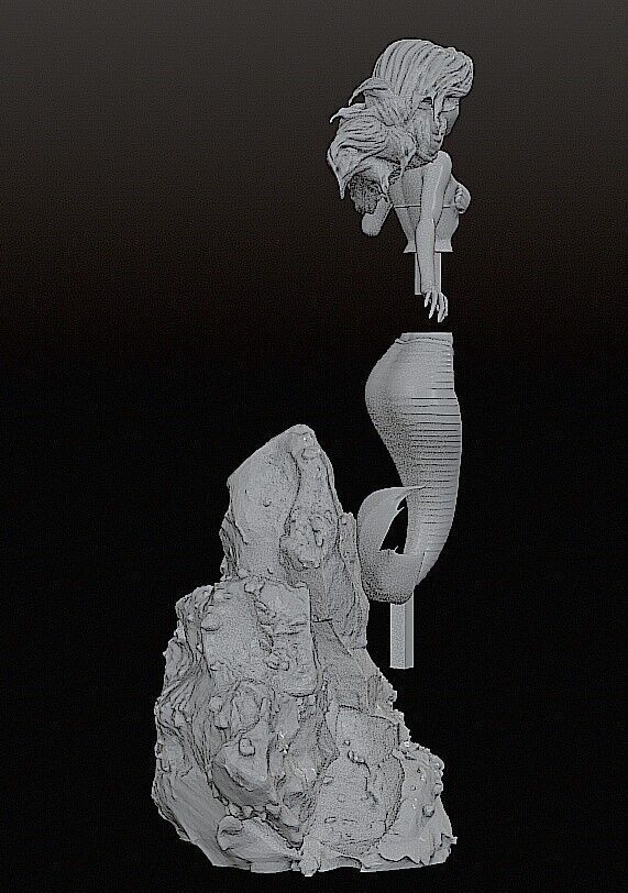 Ariel The Little Mermaid STL and Pre-support Lychee 3D print model_7