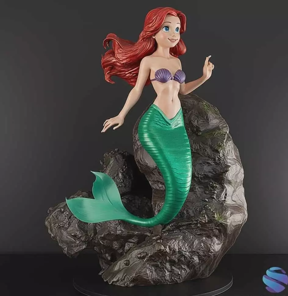 Ariel The Little Mermaid STL and Pre-support Lychee 3D print model_1