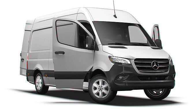 Mercedes Sprinter L2H2 RWD HQ Interior 2025 UKspec 3D model