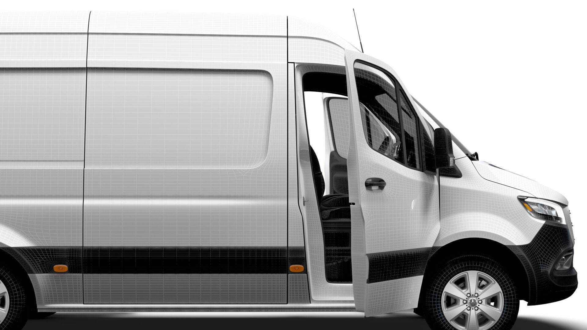 Mercedes Sprinter L2H2 RWD HQ Interior 2025 UKspec 3D model_16