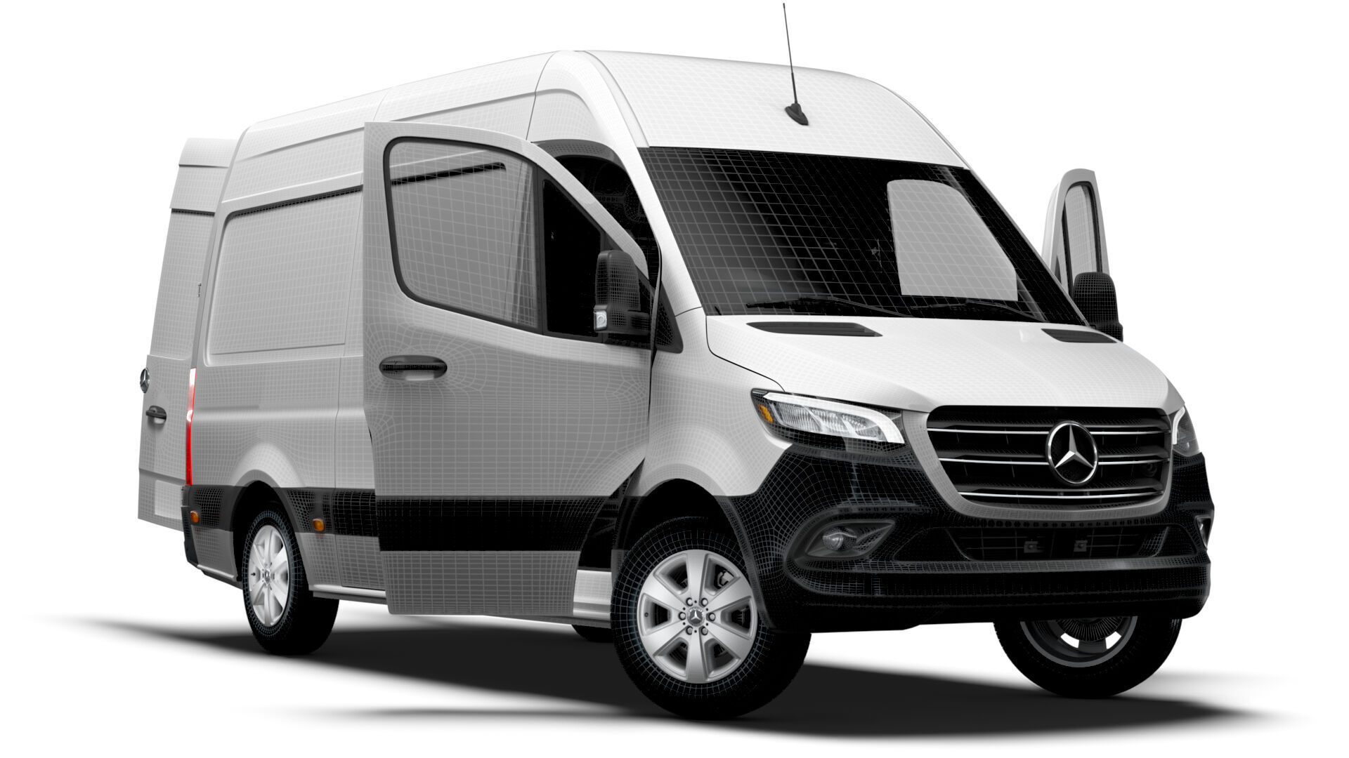 Mercedes Sprinter L2H2 RWD HQ Interior 2025 UKspec 3D model_15