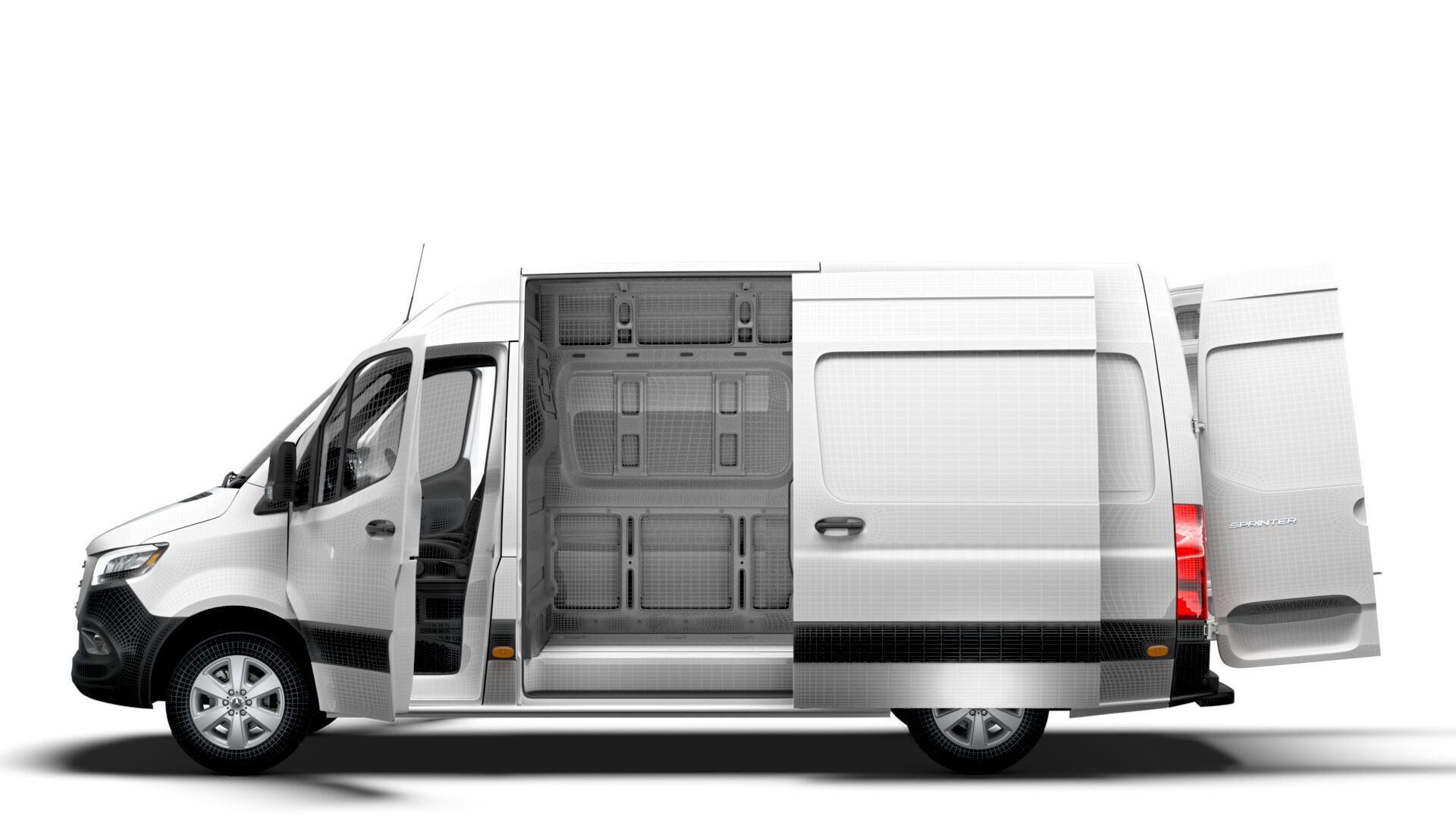 Mercedes Sprinter L2H2 RWD HQ Interior 2025 UKspec 3D model_19