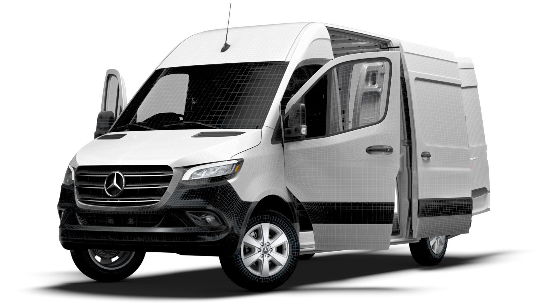 Mercedes Sprinter L2H2 RWD HQ Interior 2025 UKspec 3D model_23