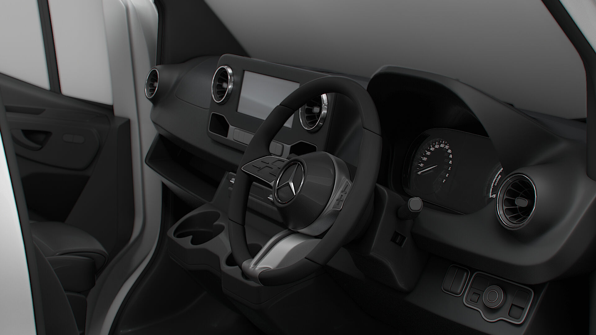 Mercedes Sprinter L2H2 RWD HQ Interior 2025 UKspec 3D model_11
