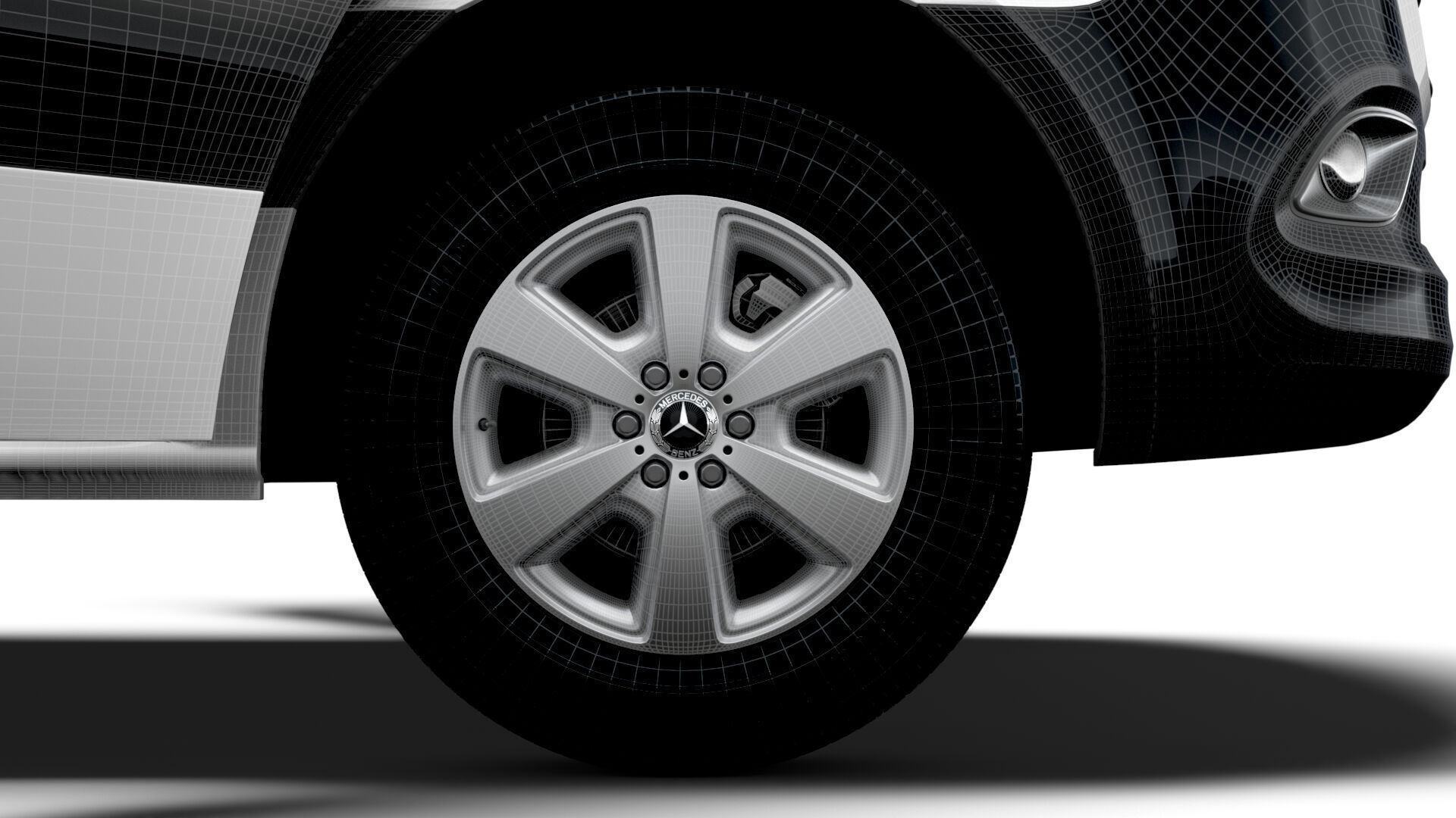 Mercedes Sprinter L2H2 RWD HQ Interior 2025 UKspec 3D model_24