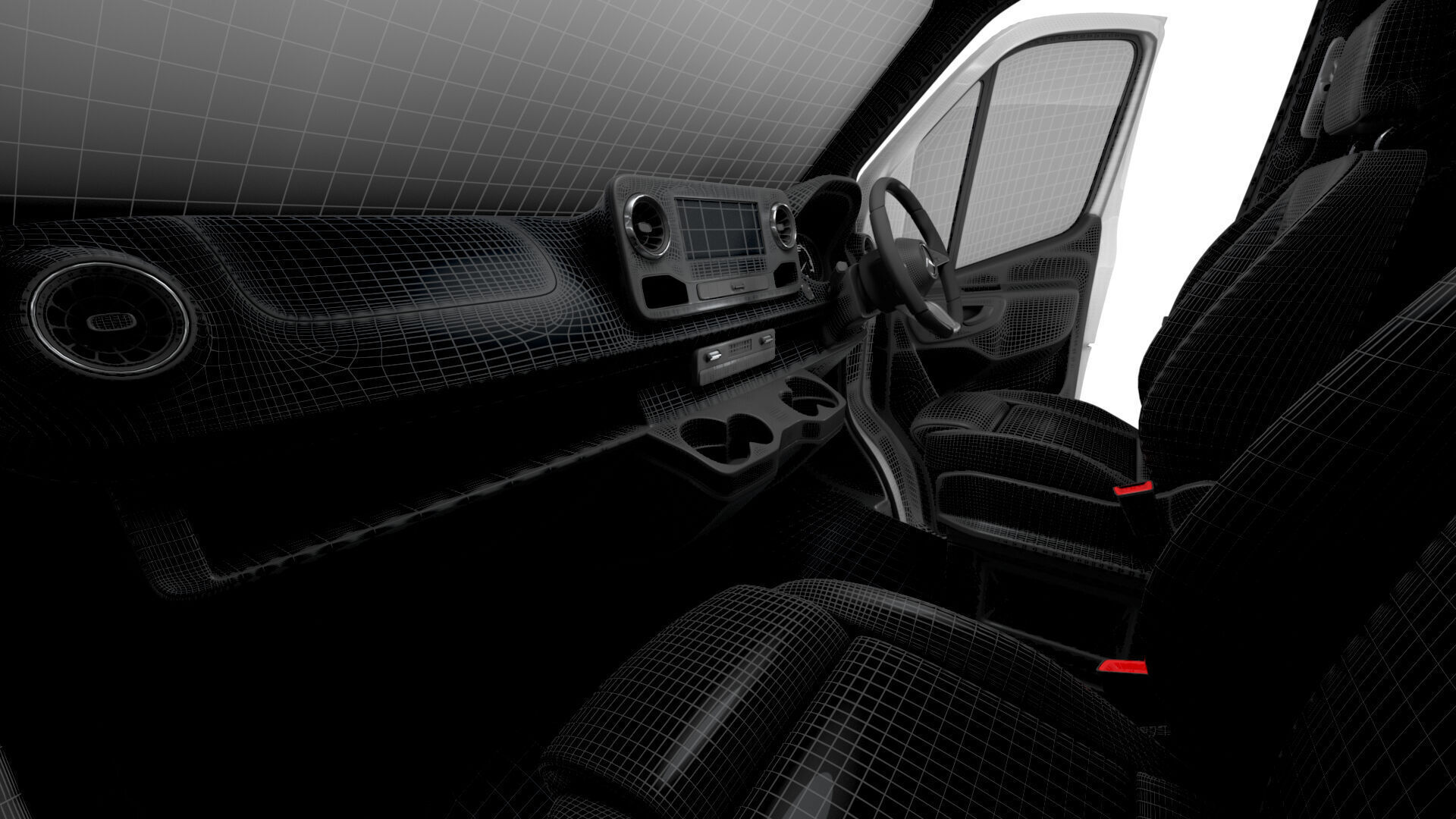 Mercedes Sprinter L2H2 RWD HQ Interior 2025 UKspec 3D model_29