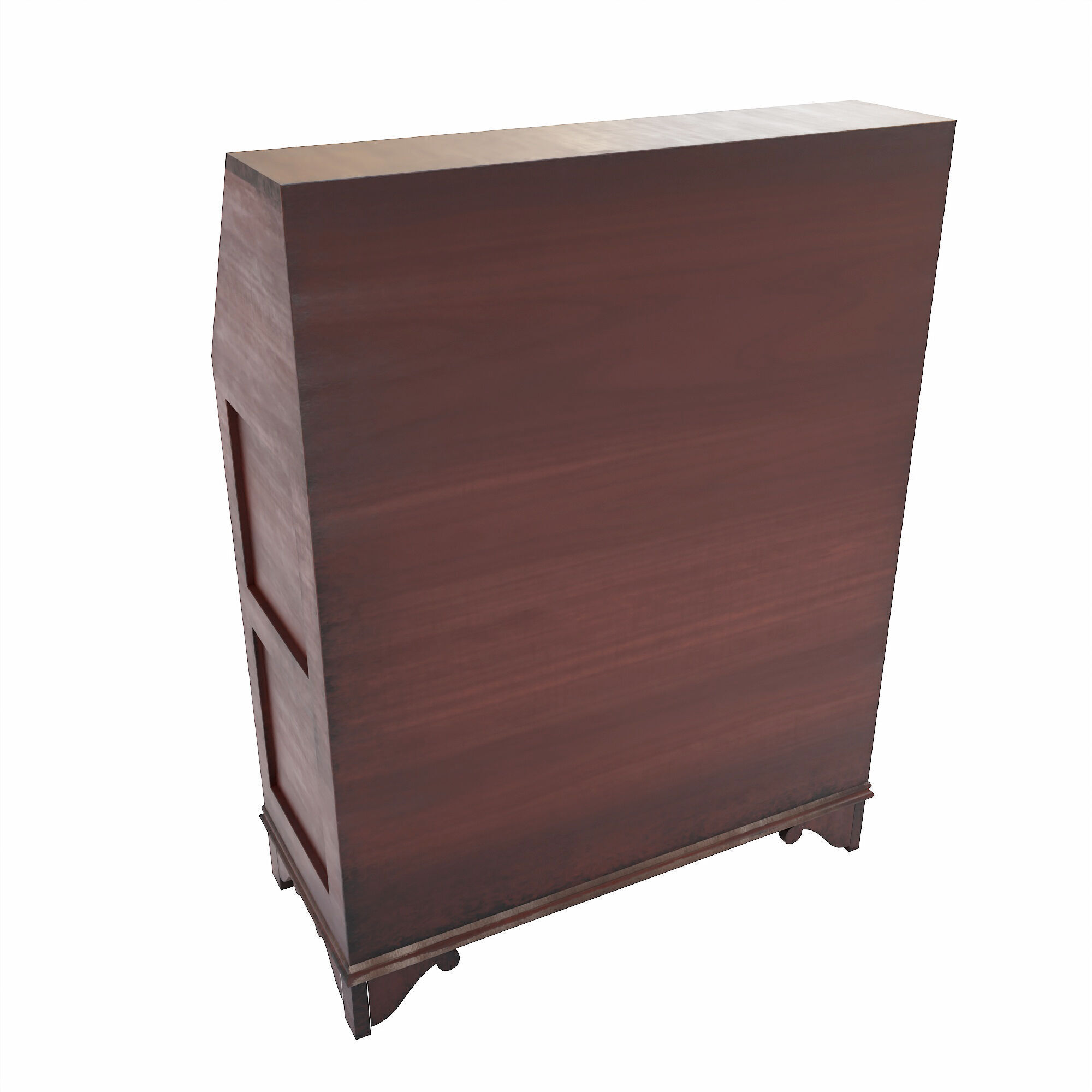 Classic drawers storage  Low-poly 3D model_4