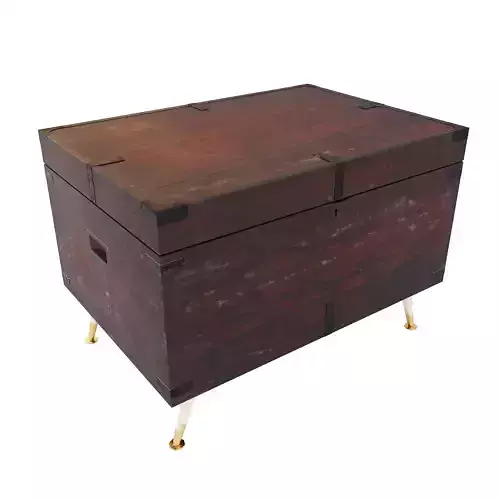 Antique steamer trunk 3d model