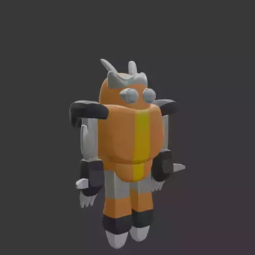 Friendly Cartoon Robot - Bibot 3D