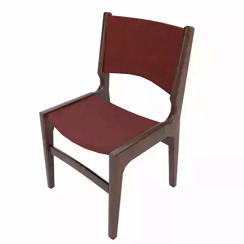 Wooden teak chair 3d model