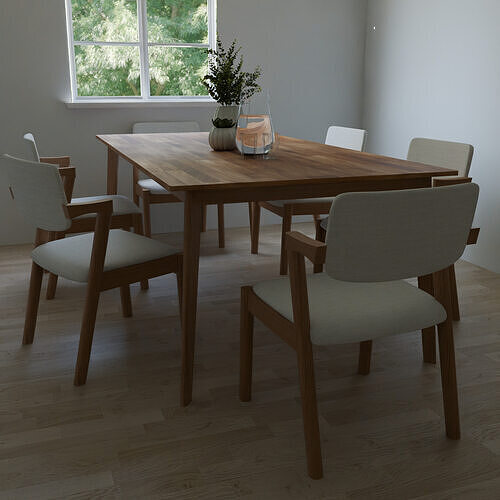 Dining Set 9 B2C Franki 3D model