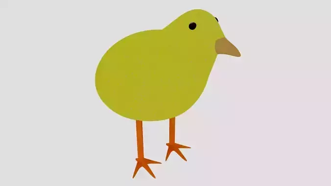 Yellow Chick 3D Model