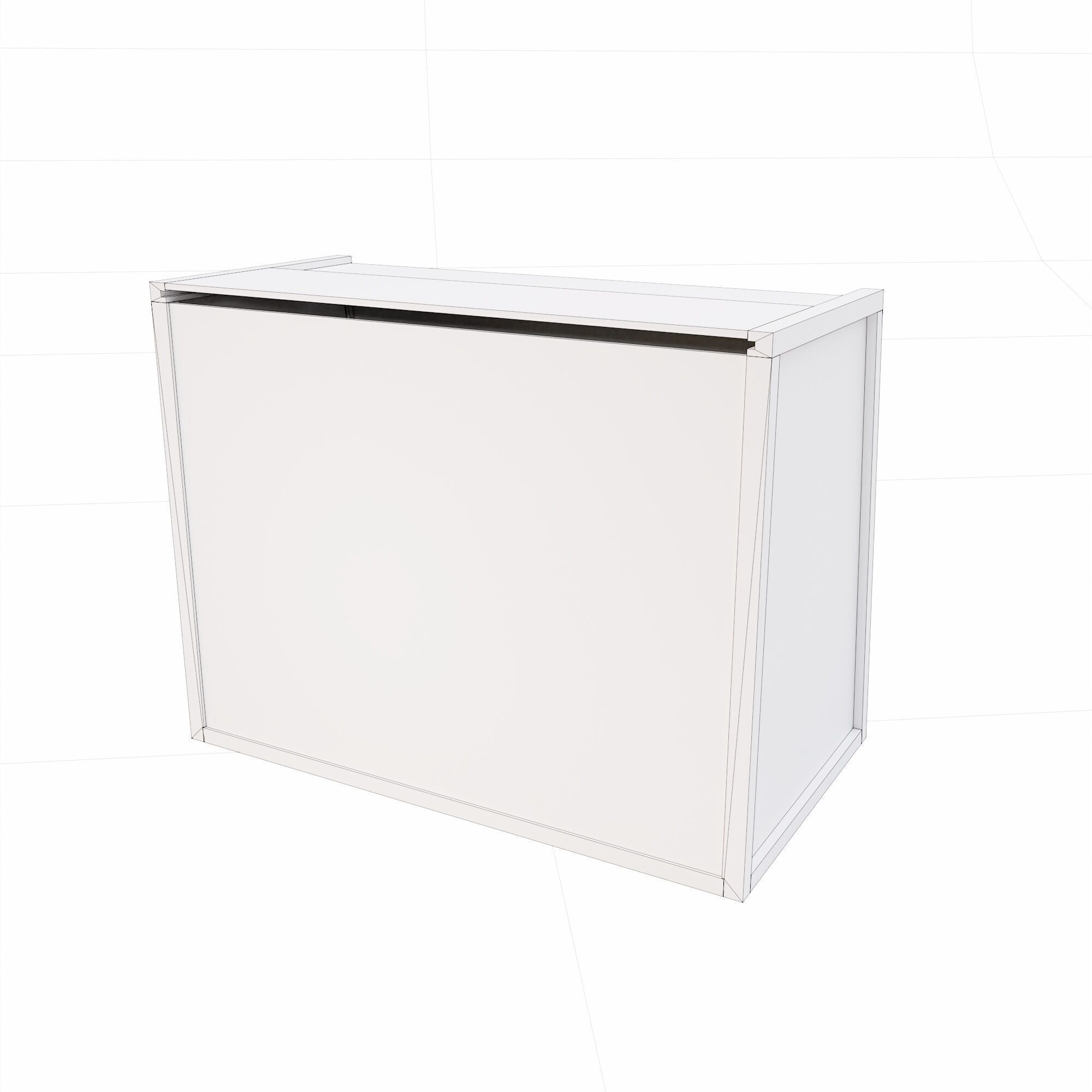 Glass Display Cabinet  Free low-poly 3D model_8