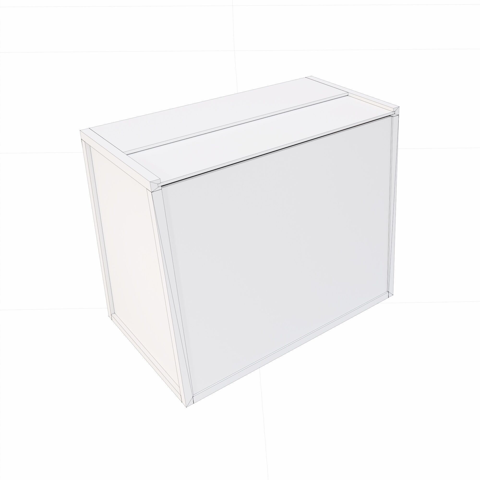 Glass Display Cabinet  Free low-poly 3D model_6