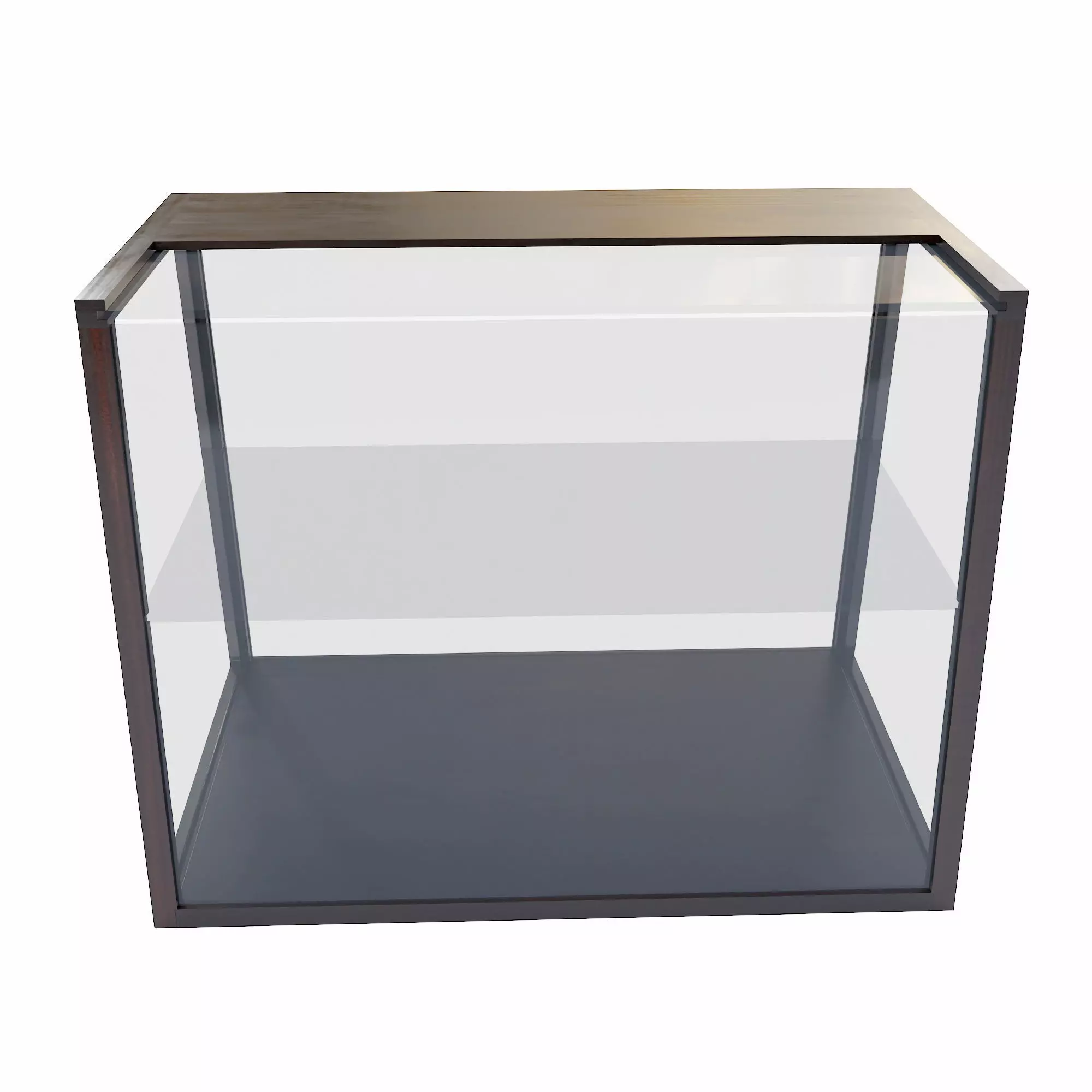 Glass Display Cabinet  Free low-poly 3D model_0