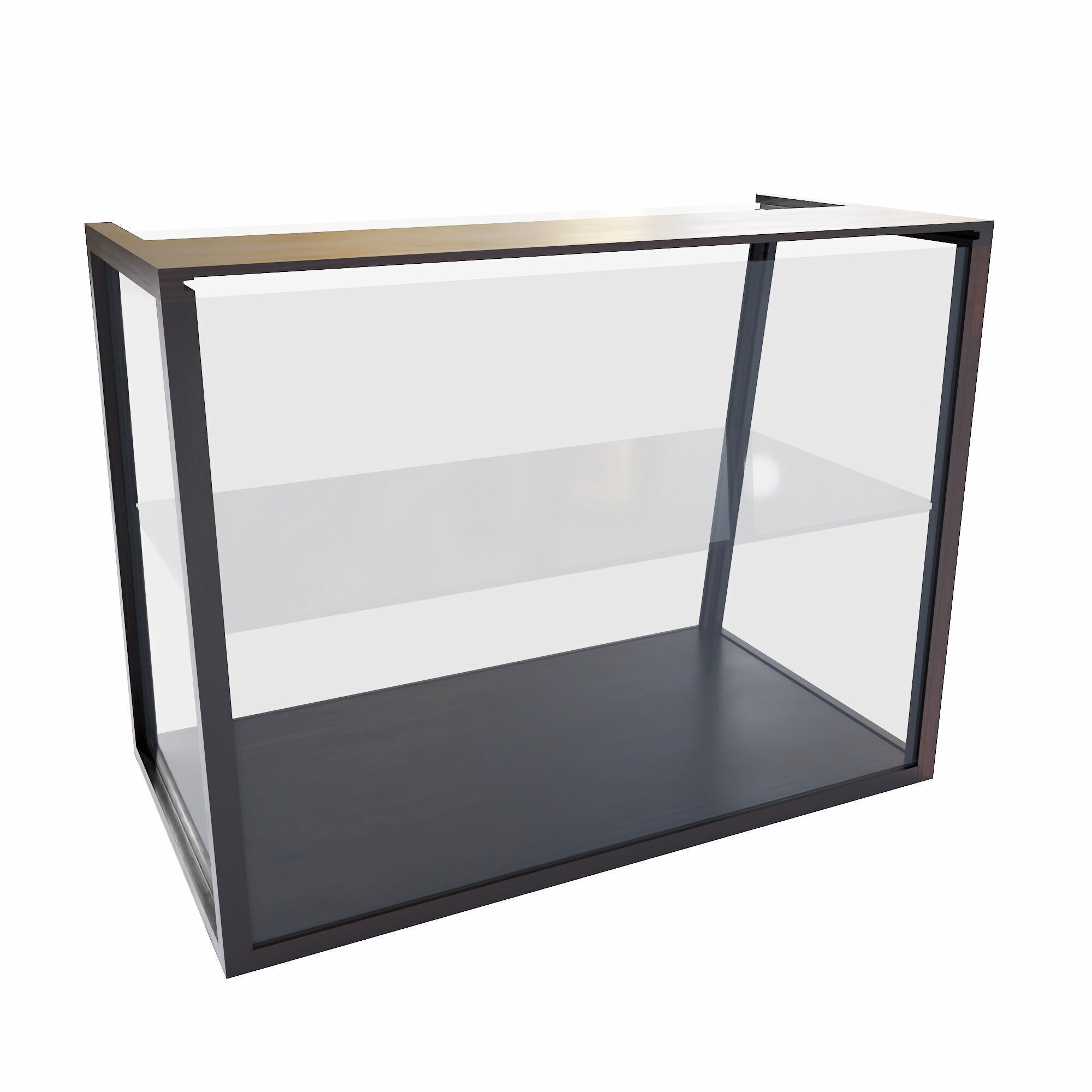 Glass Display Cabinet  Free low-poly 3D model_3