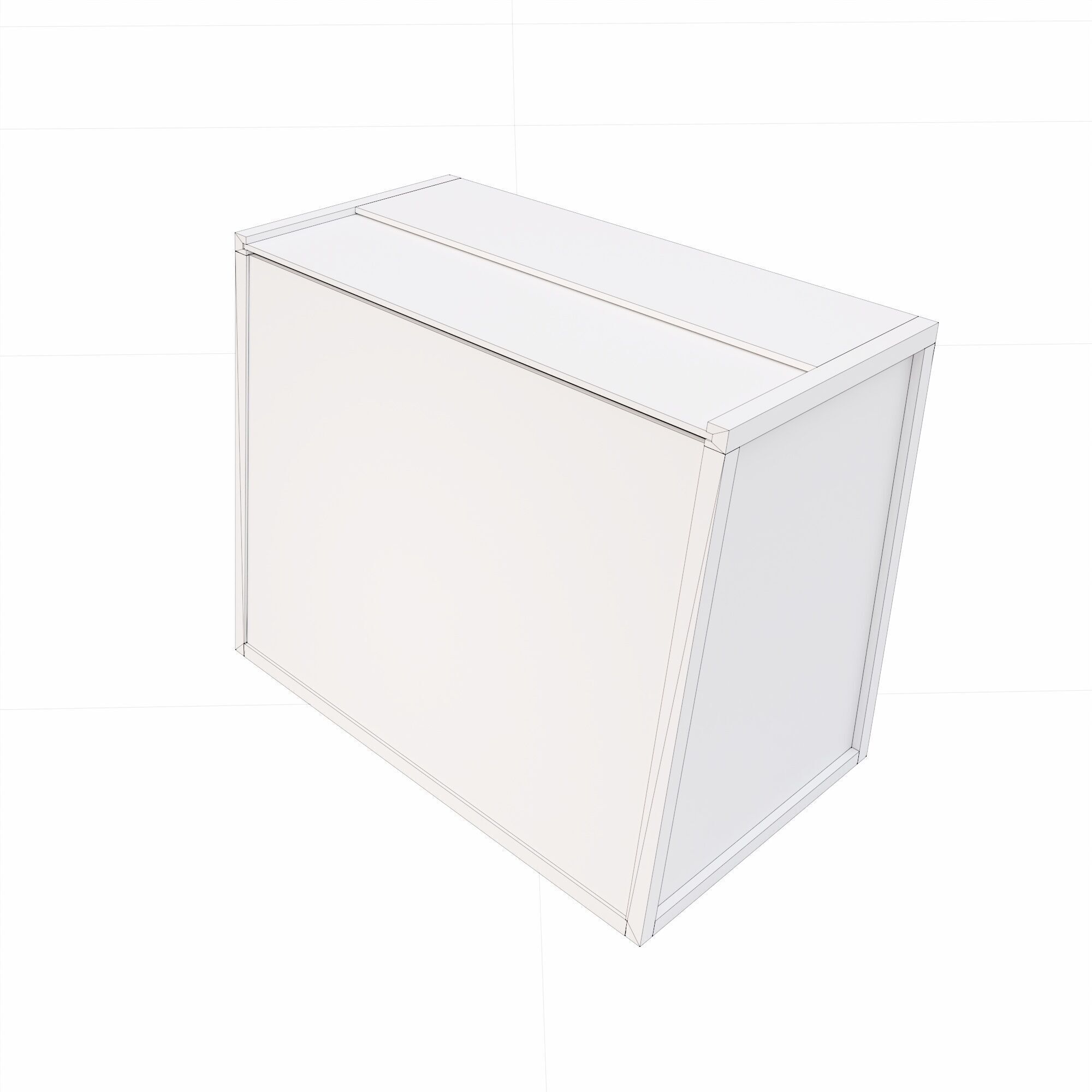 Glass Display Cabinet  Free low-poly 3D model_7