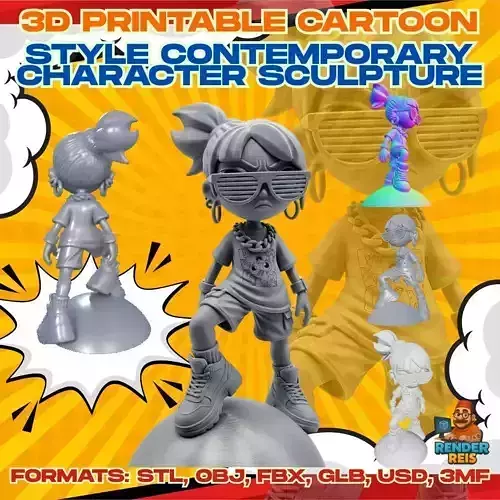 Shutter Shade Diva Bold and Stylish Cartoon Character 