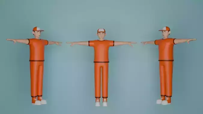 Delivery Man Cartoon Character