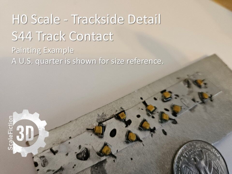 H0 Scale - Trackside Detail - German S44 Track Contact 3D print model_4