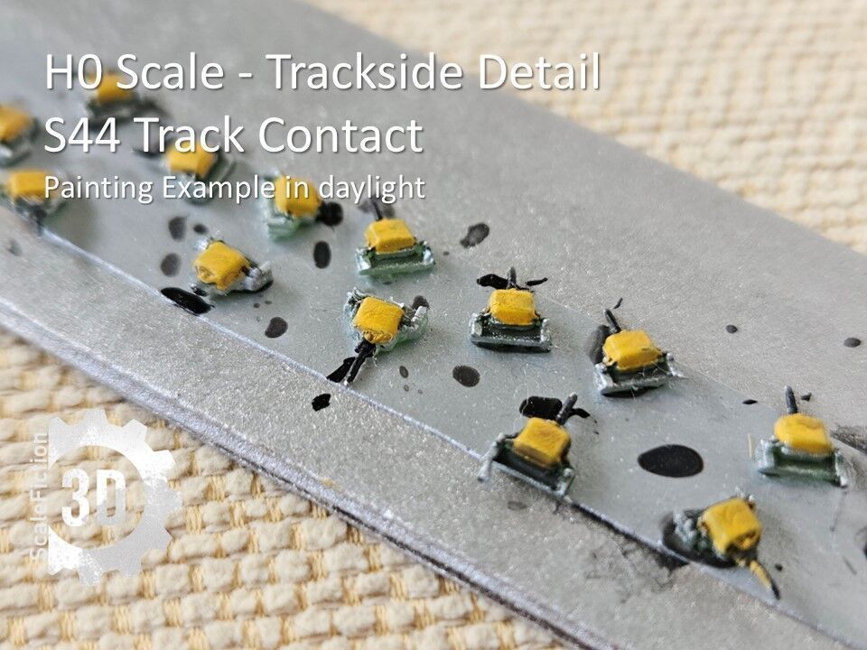 H0 Scale - Trackside Detail - German S44 Track Contact 3D print model_3