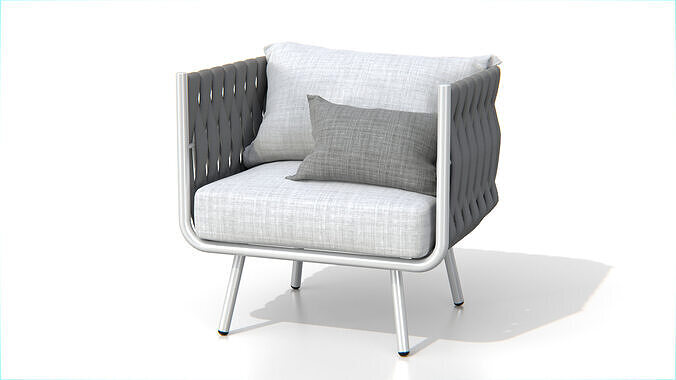 Fabric Lounge Chair 3D model