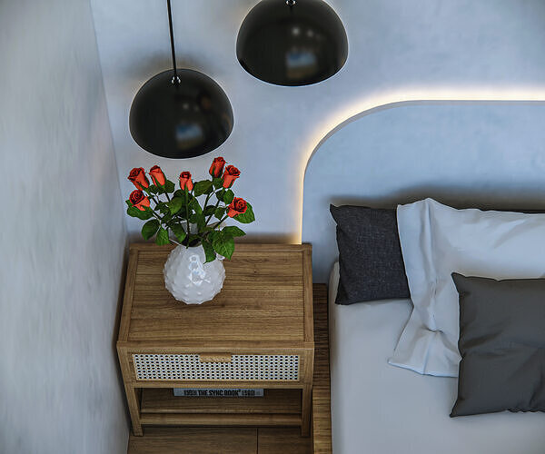 Minimalist Bedroom-Interior  3D model 4