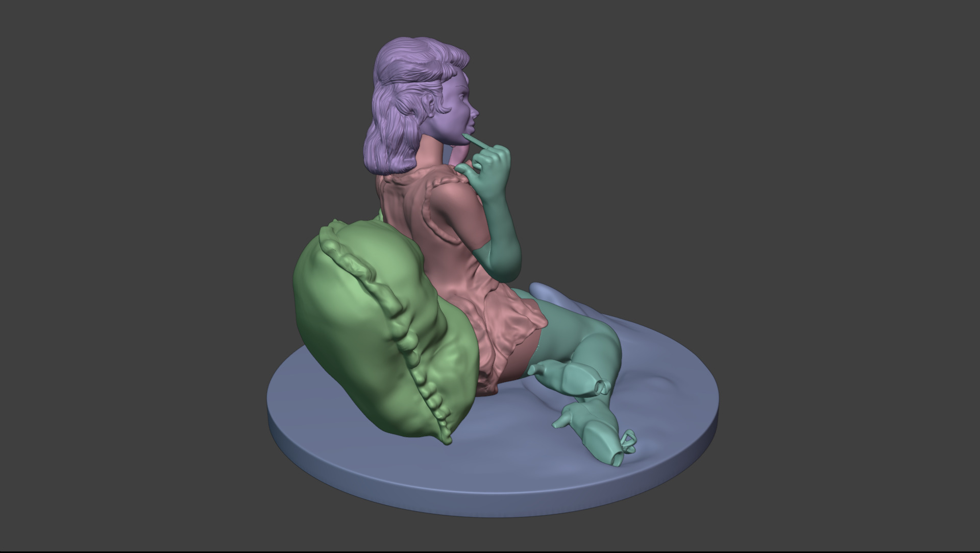 Thinking of You Pin-up Figurine Printable 3D print model_5