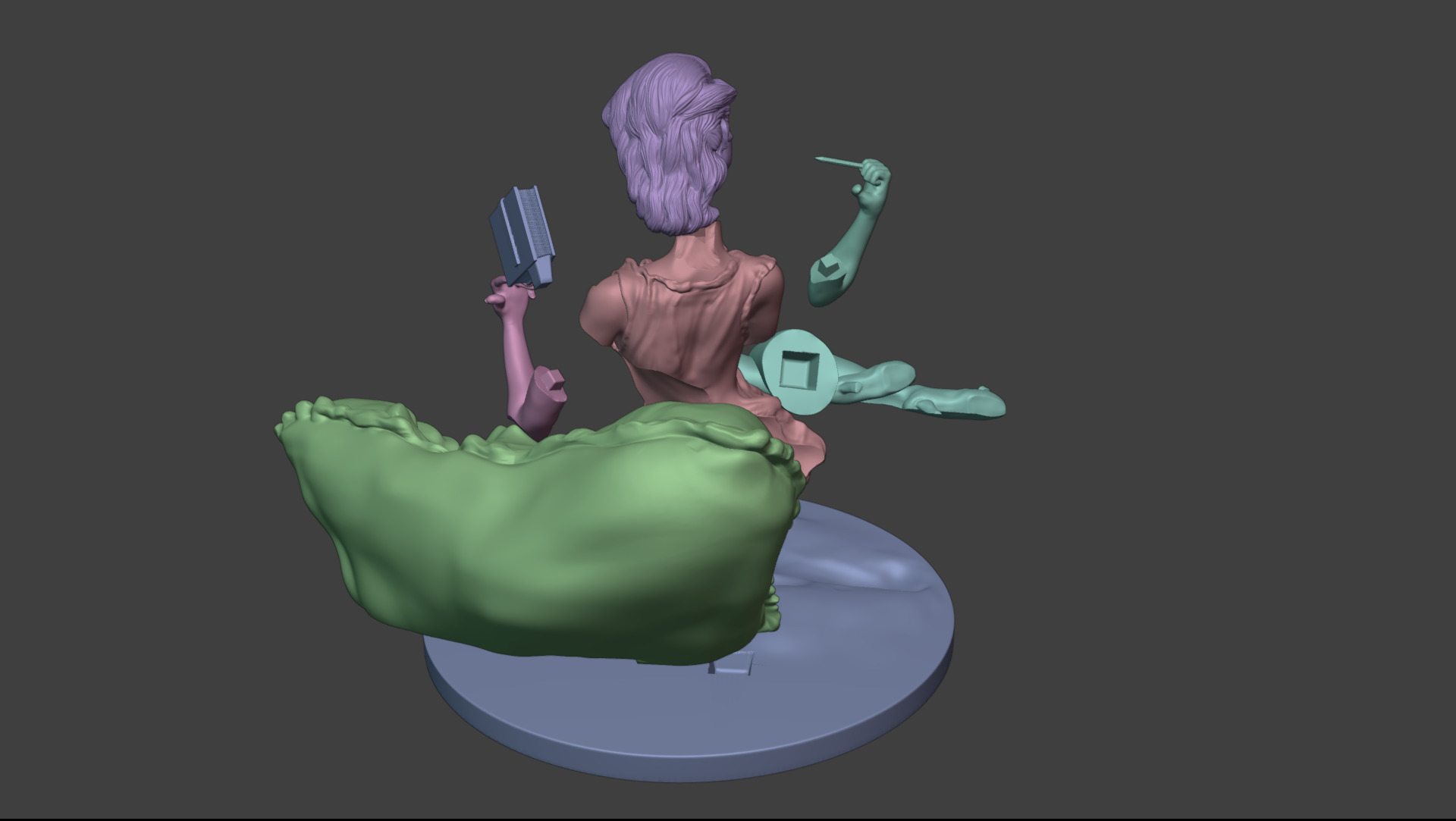 Thinking of You Pin-up Figurine Printable 3D print model_8