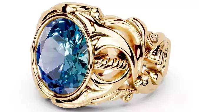 Timeless Elegance Luxury Bluestone Ring