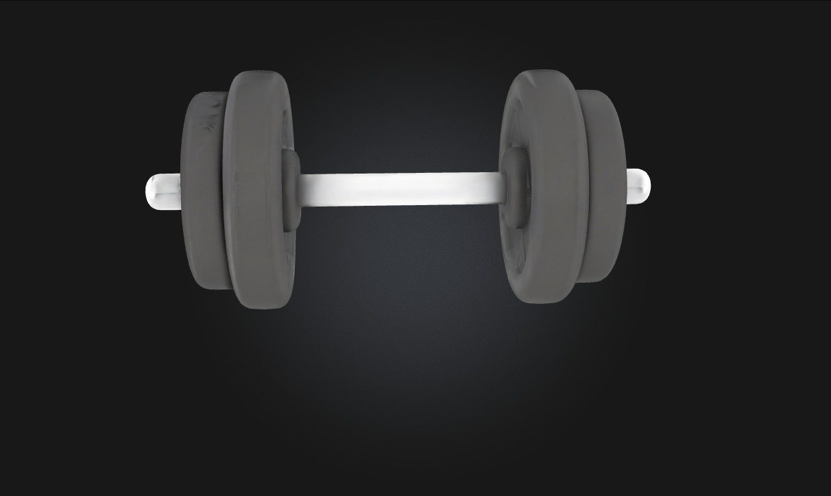 Dumbbell Display  Compact Strength with a Polished Presentation 3D model_1