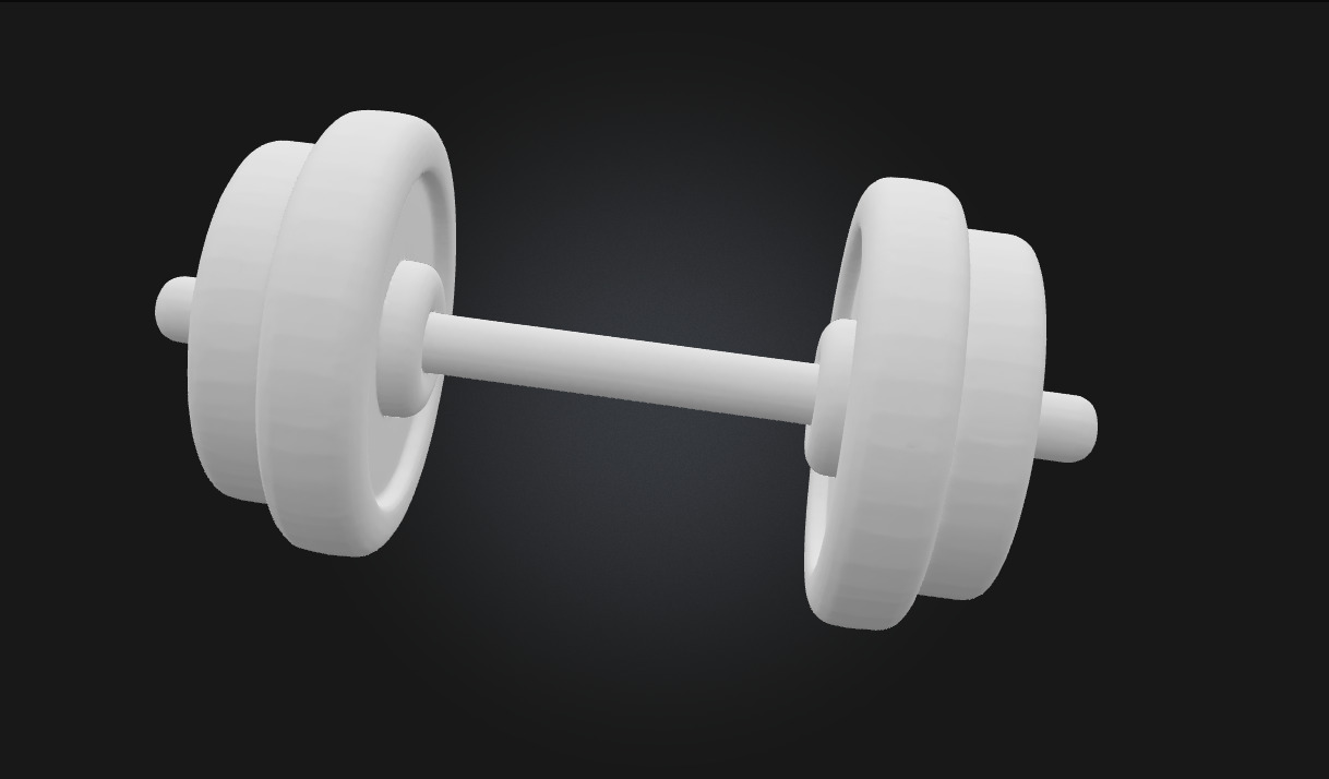 Dumbbell Display  Compact Strength with a Polished Presentation 3D model_7