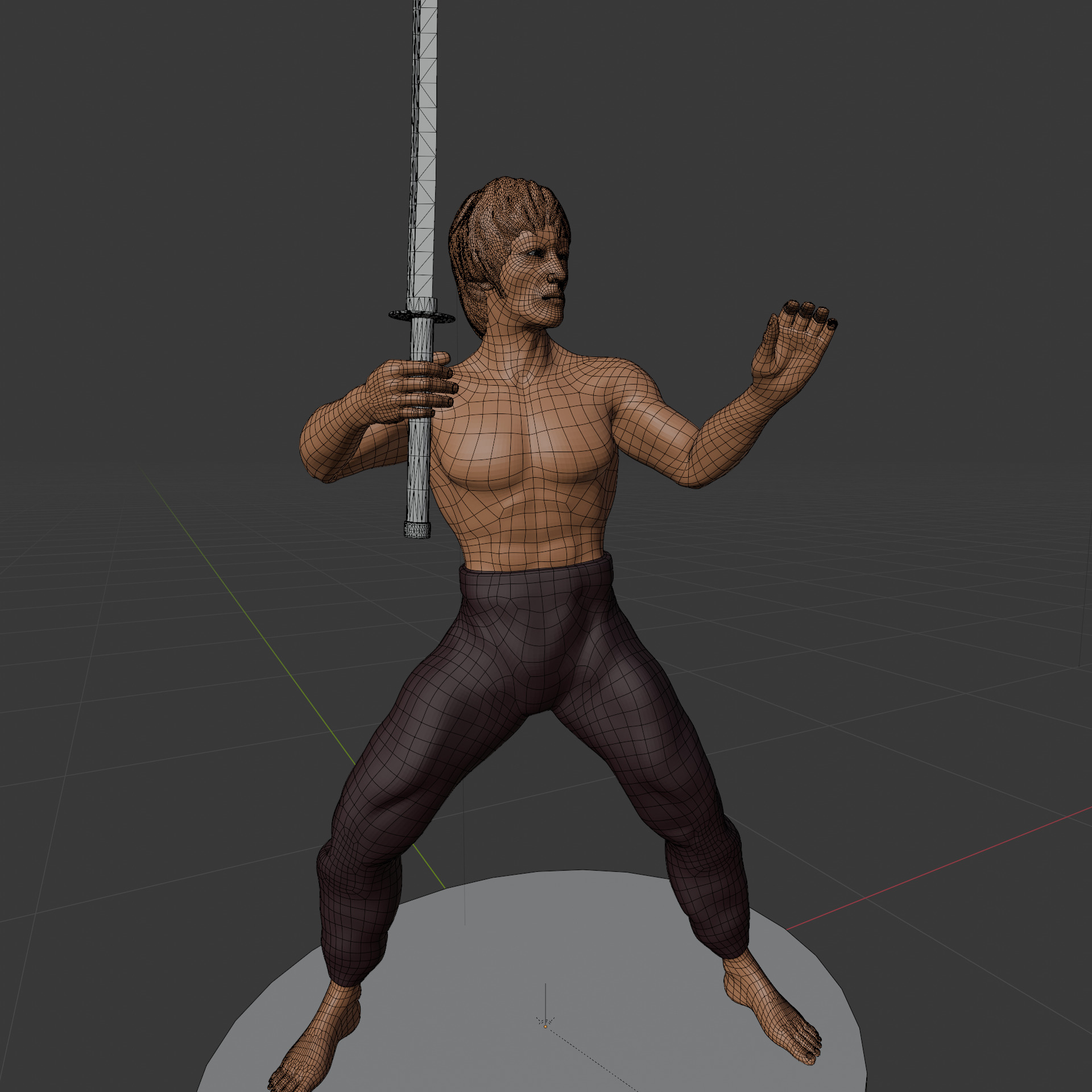 Battle Master Fantasy Warrior 3d File 3D print model_3