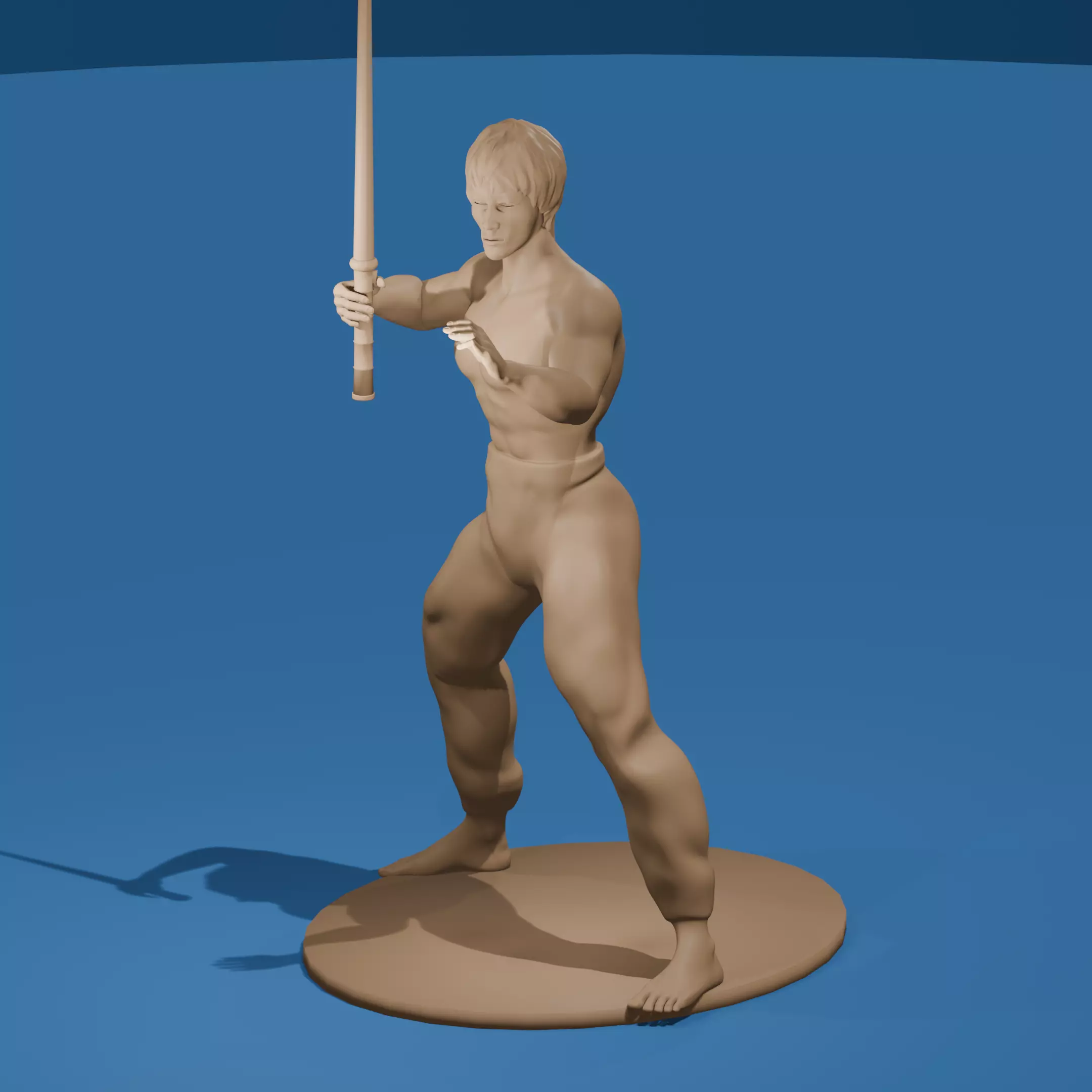 Battle Master Fantasy Warrior 3d File 3D print model_0
