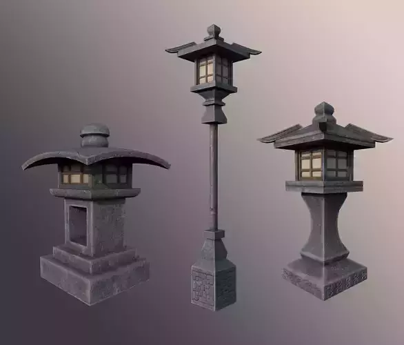 Japanese Stone Lanterns