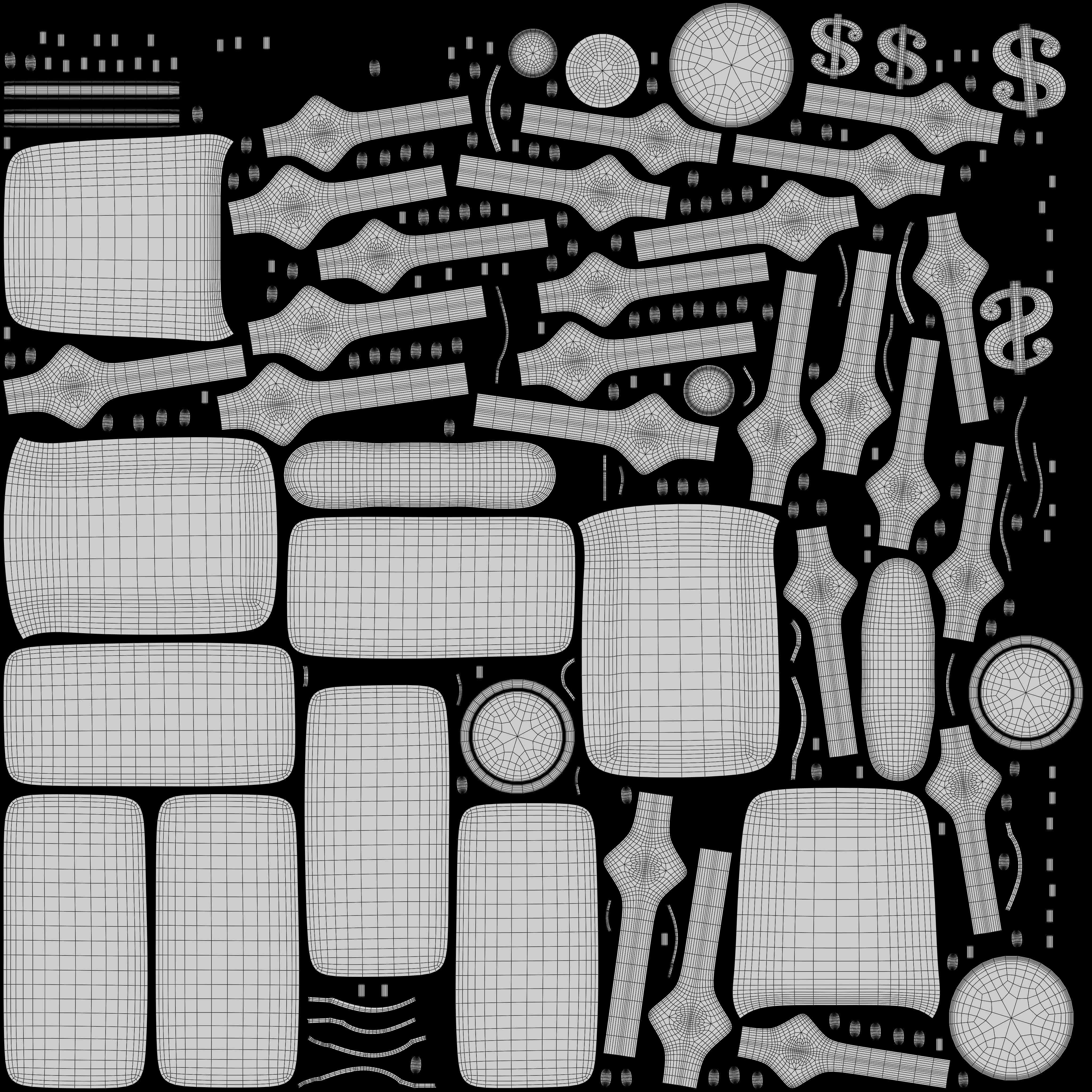 Stylized Wallet with Money 3D model_9