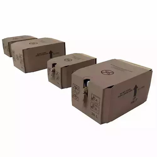 Cardboard Syrup Box Low-poly 3D model