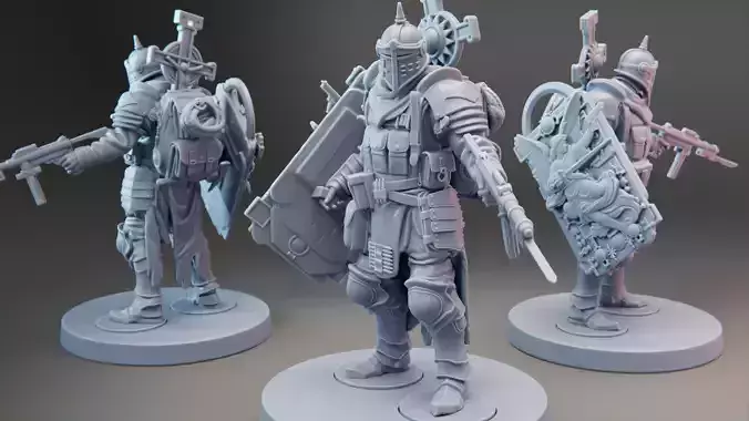 Breach Shield Rottman - Zug 7 Warband - Shocktrooper 3D print model