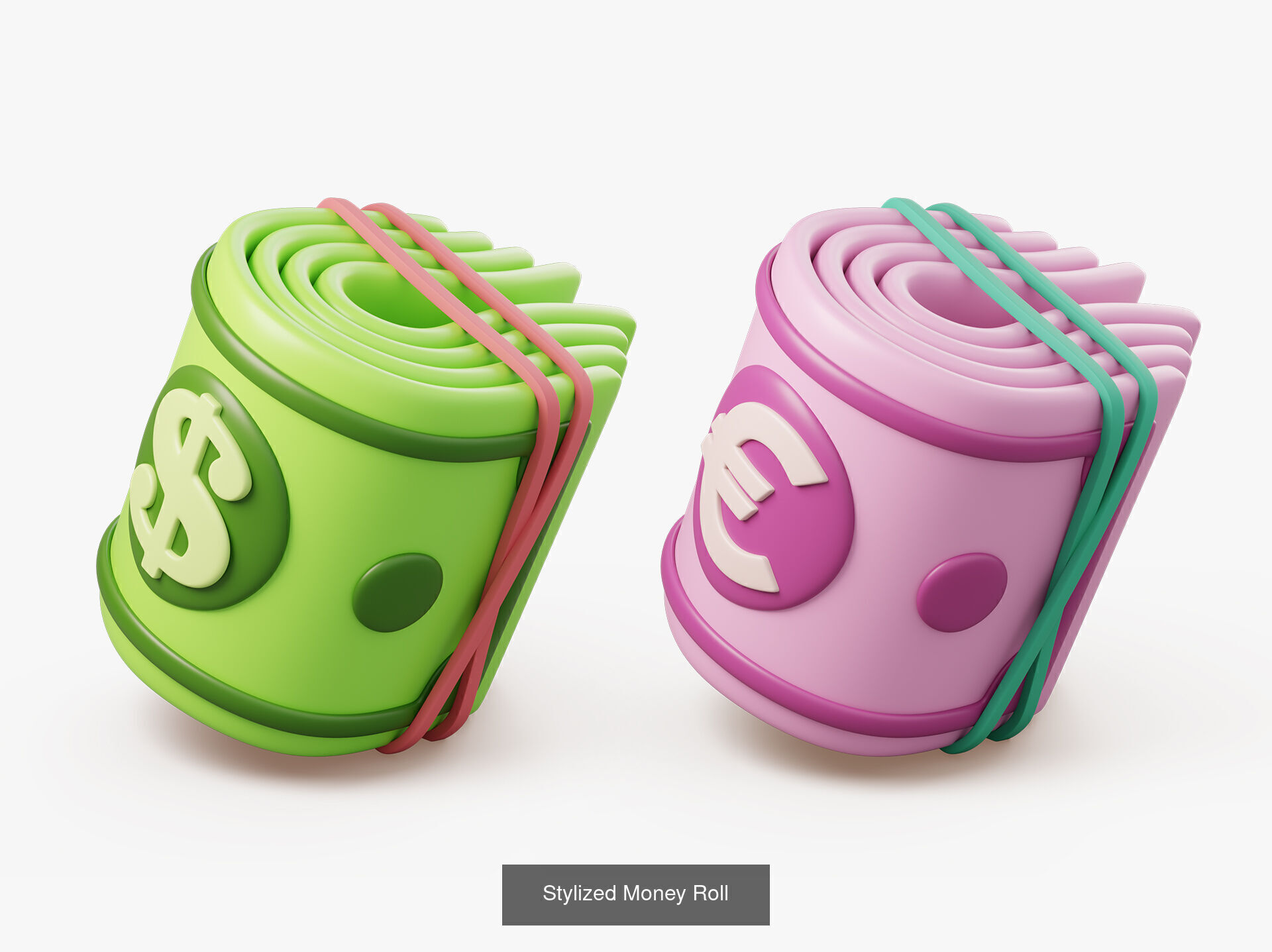 Stylized Money Icons 3D Collection _4