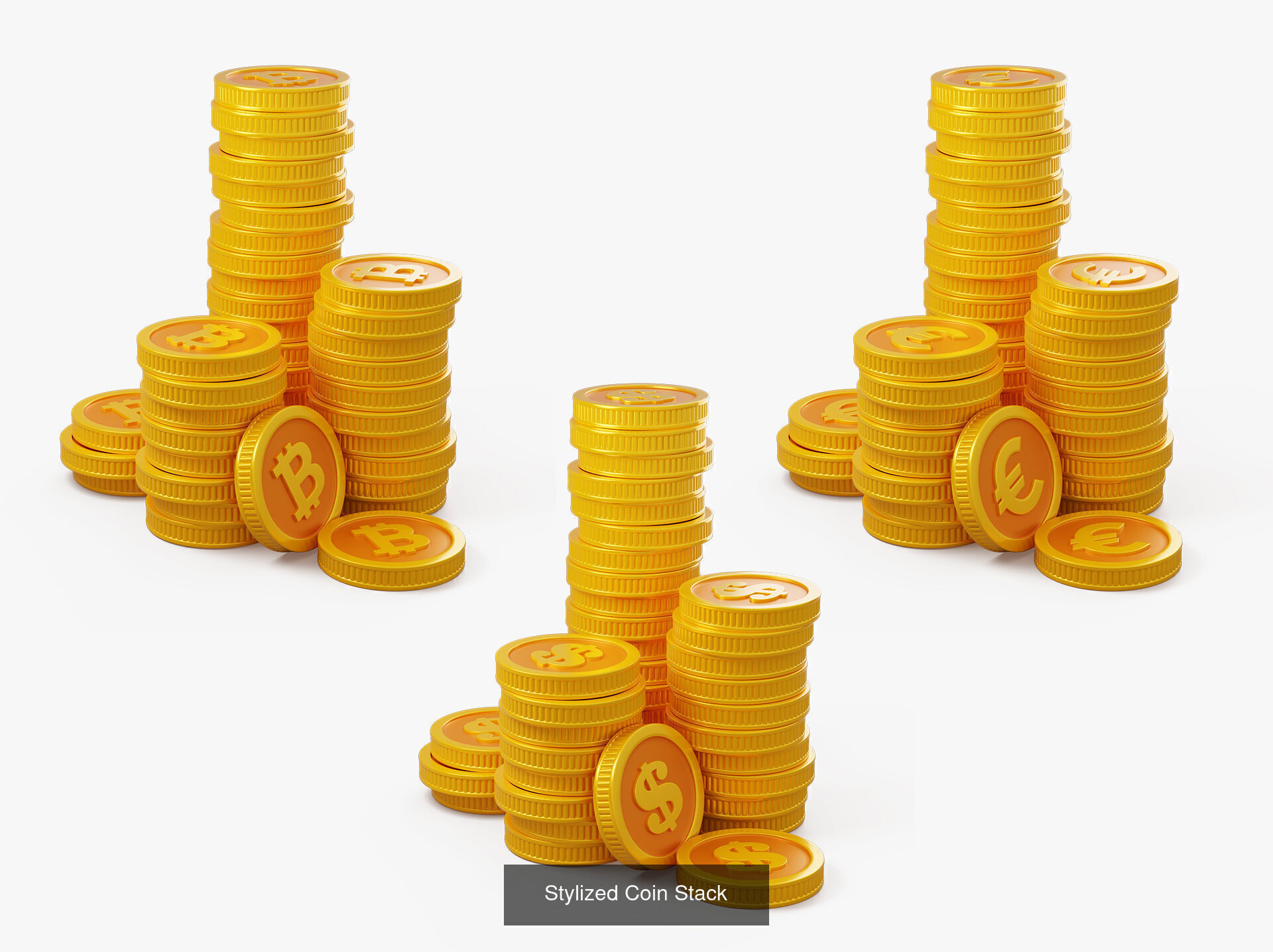 Stylized Money Icons 3D Collection _1
