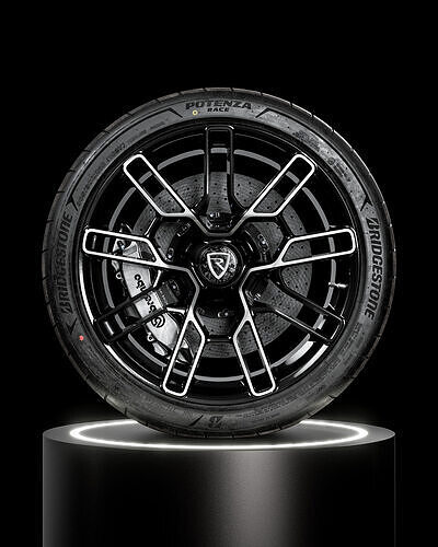 Bridgestone Potenza Race 305 30 ZR20 3D model 7