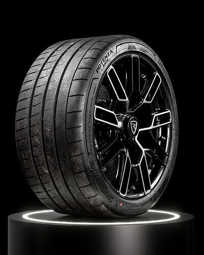 Bridgestone Potenza Race 305 30 ZR20 3D model 6