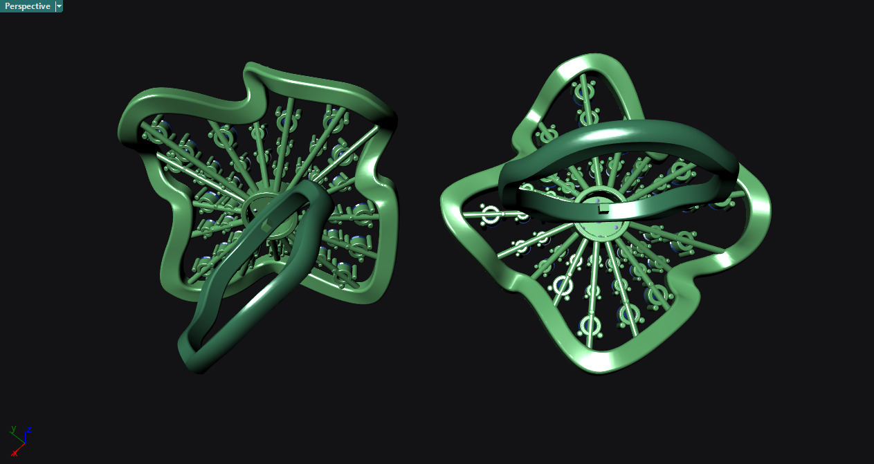 Flower Design Diamond Ring 3D print model_8