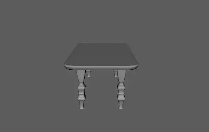 table Wooden Table Free low-poly 3D model