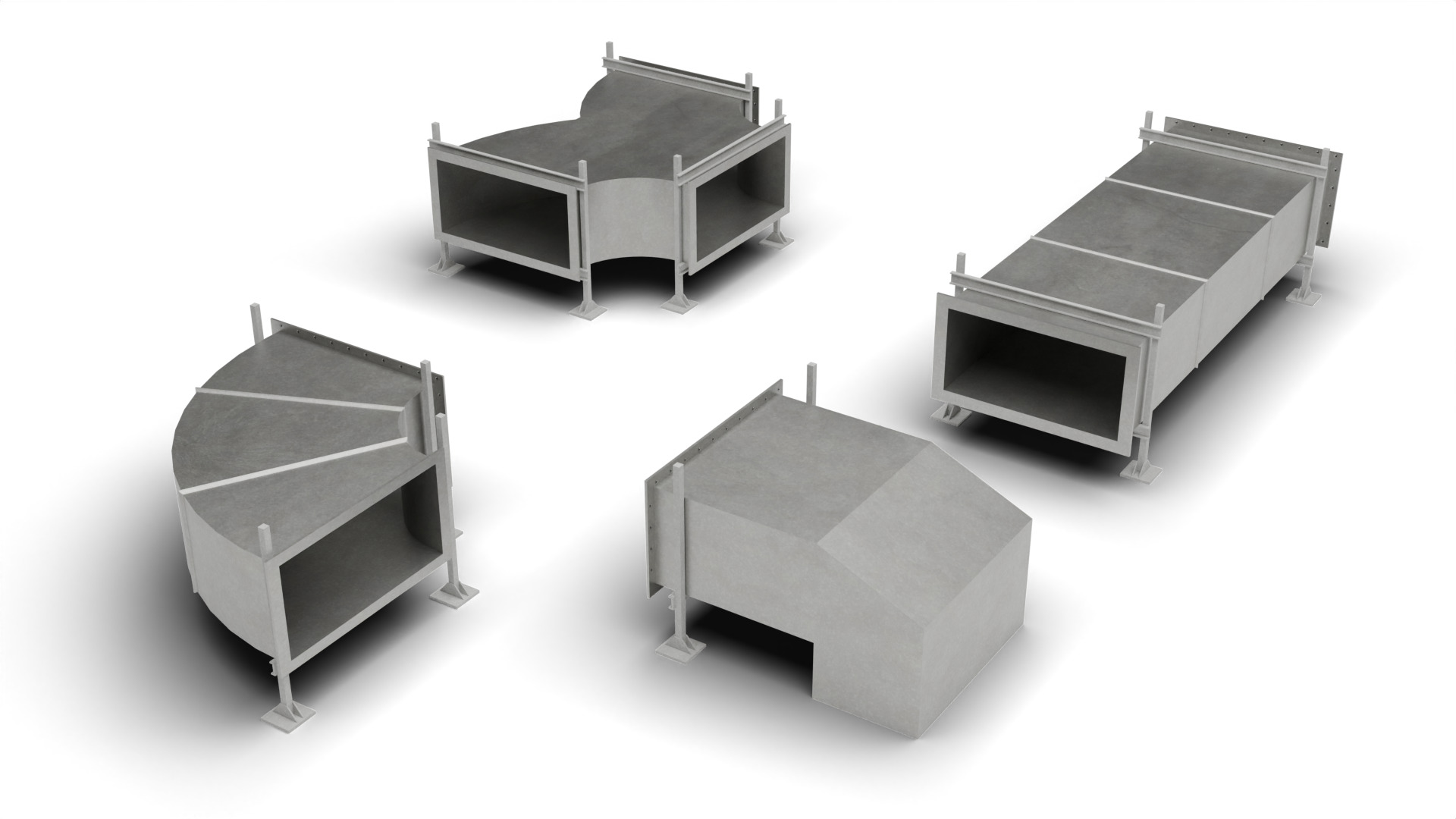 Rooftop HVAC assets Low-poly 3D model_5