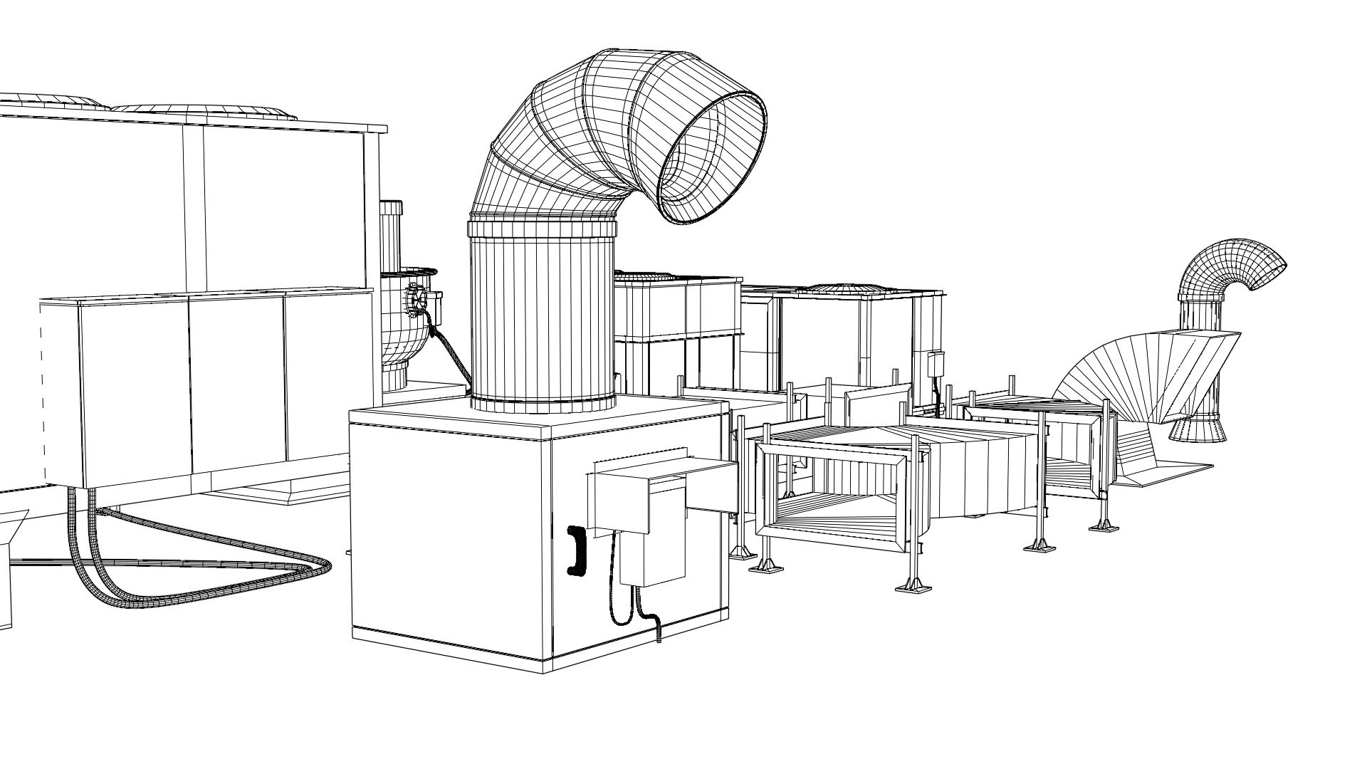 Rooftop HVAC assets Low-poly 3D model_18